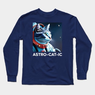 Astro-Cat-ic Digital Art Print Long Sleeve T-Shirt